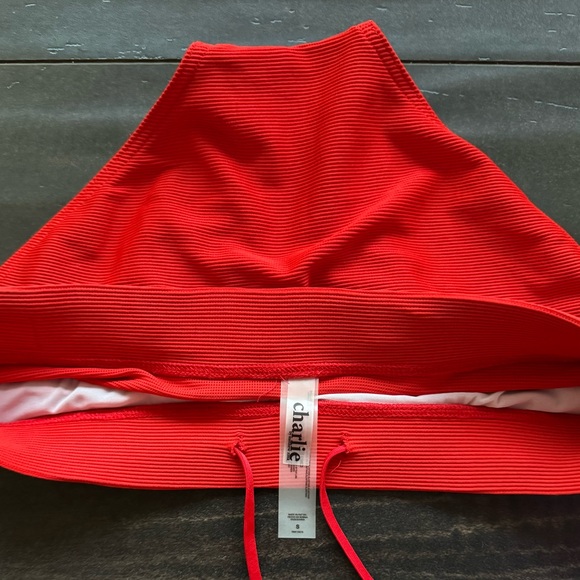 Charlie by MZ Square Cut Red Swim Brief - Small - Picture 6 of 6